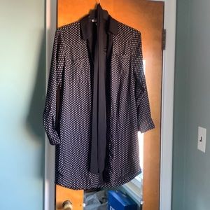 Express portofino polka dot shirt dress